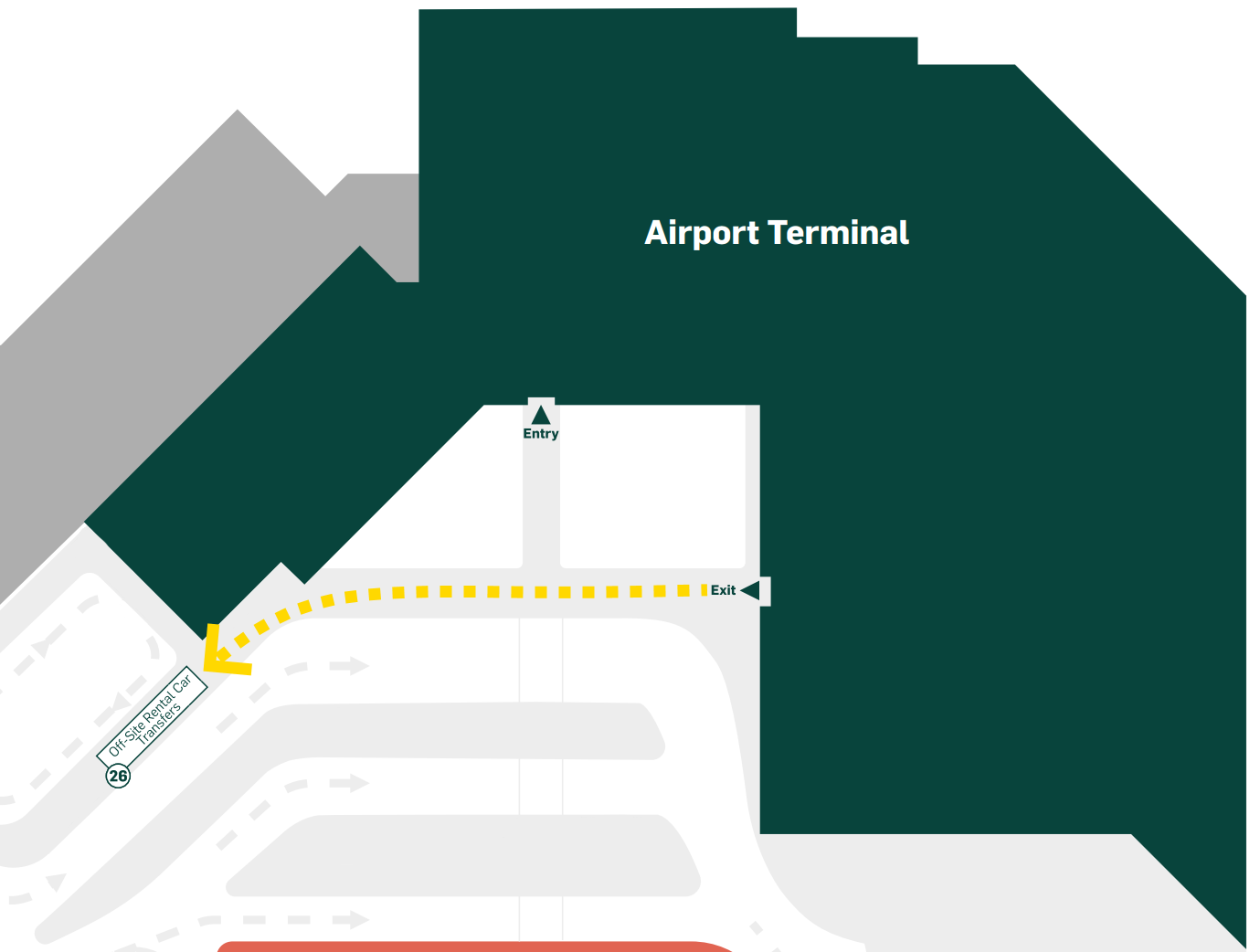 Diagram of Queenstown Airport layout